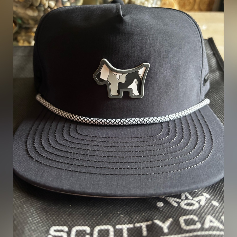 NWT Scotty Cameron Gallery  MELIN Hydro Coronado Circle T Hat Black Camo Dog